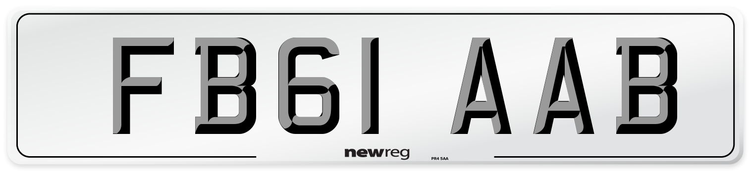 FB61 AAB Number Plate from New Reg
